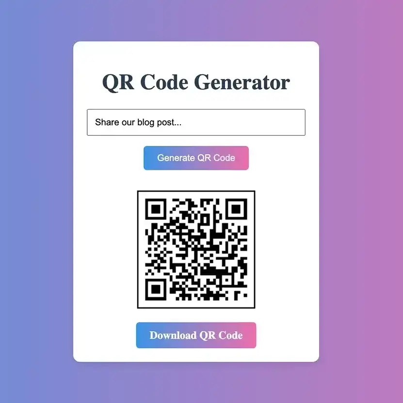 How to Make A QR Code Generator in JavaScript